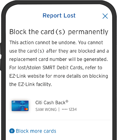 Report Lost or Stolen Card